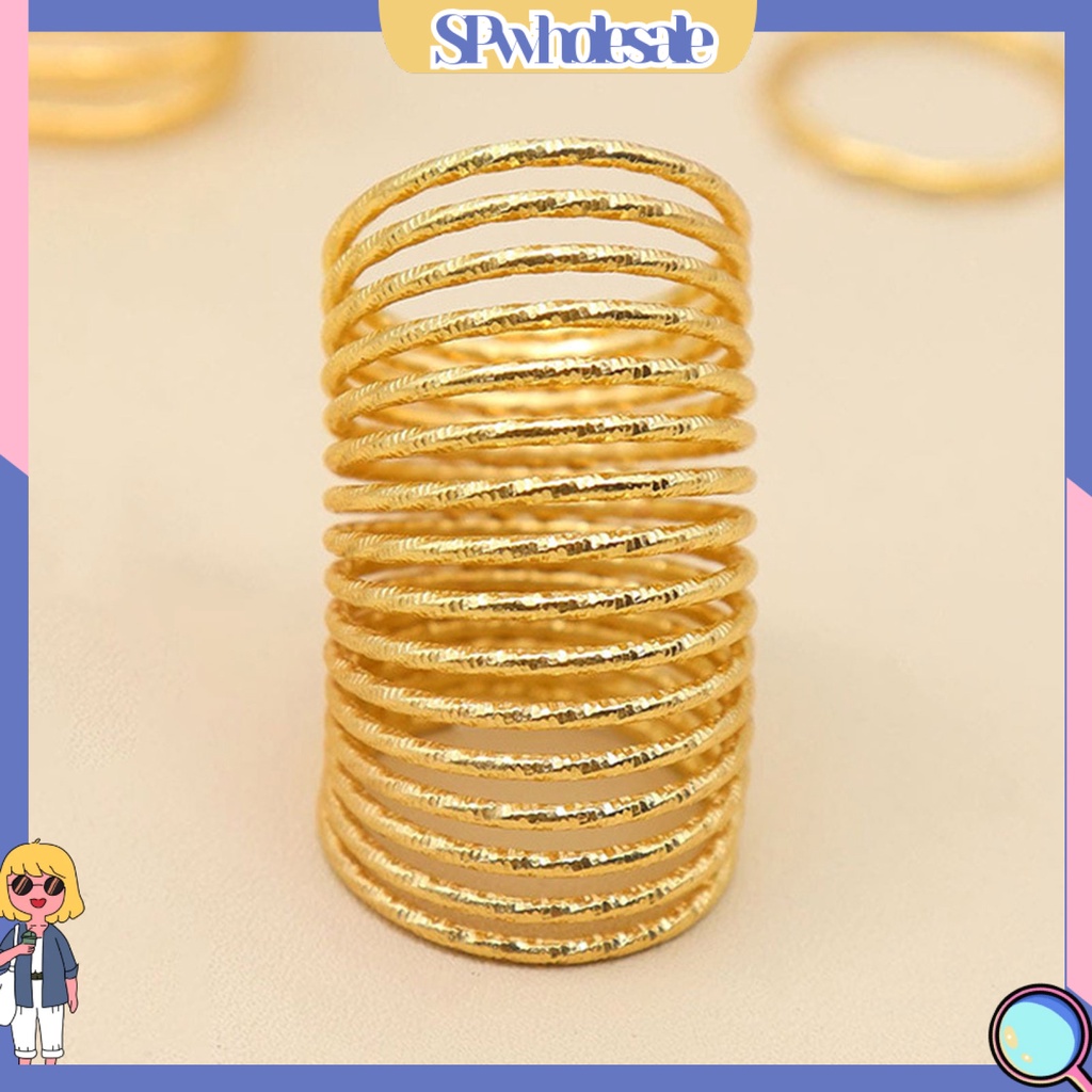 <SPwholesale> Set 5 Nhẫn Đeo Khớp Ngón Tay Đơn Giản Thời Trang Nữ