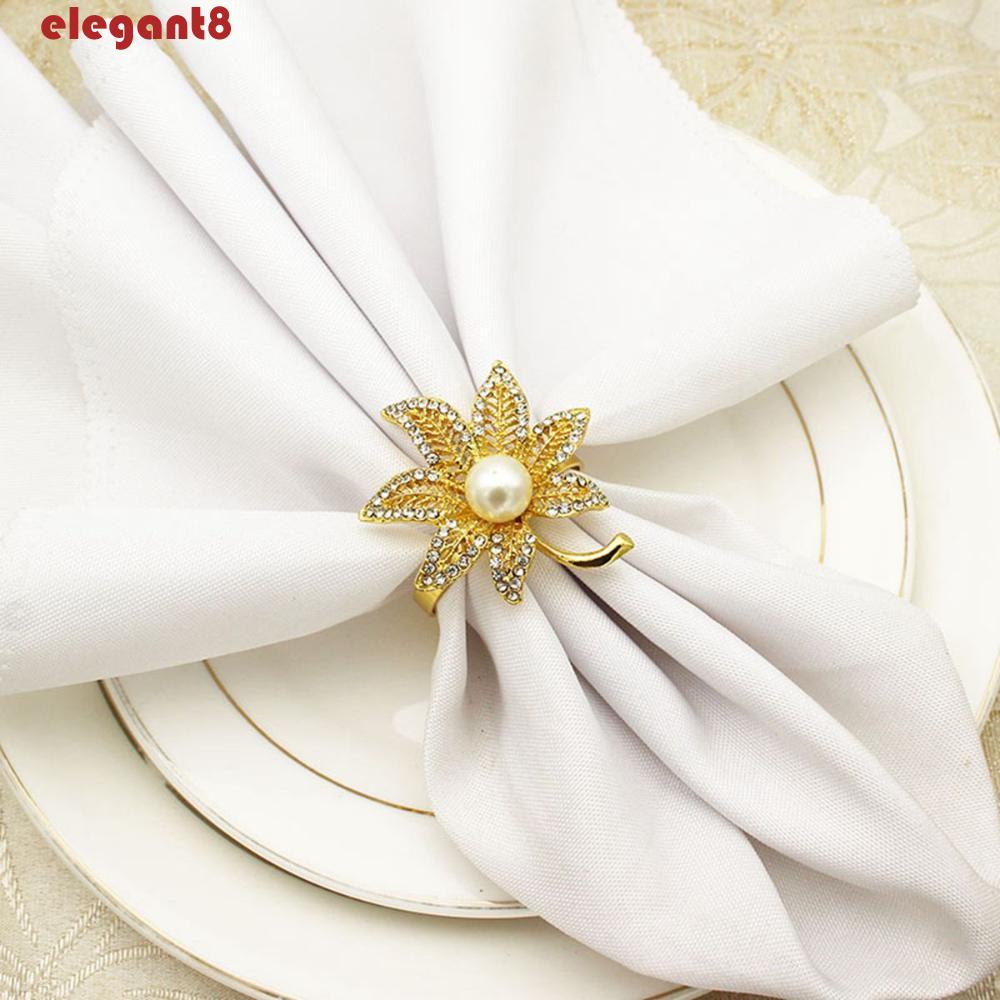 Nhẫn Giữ Khăn Ăn Hình Lá Phong Trang Nhã|Khóa Serviette