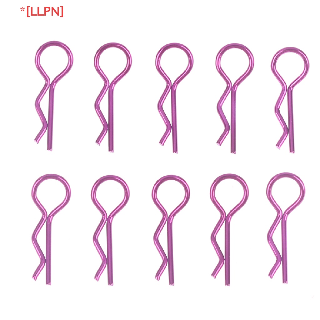 Set 10 Kẹp Chữ R Bằng Kim Loại Cho Xe Hơi Điều Khiển Từ Xa SCX10 Wraith TRX4 TRX6 HSP