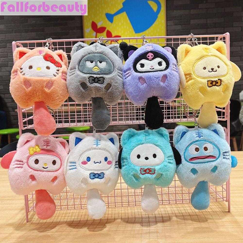 Fallforbeauty Móc Chìa Khóa Bằng PP Cotton Họa Tiết Hoạt Hình Kuromi Melody Dễ Thương Phong Cách Hàn Quốc Cho Nữ Giá Đỡ