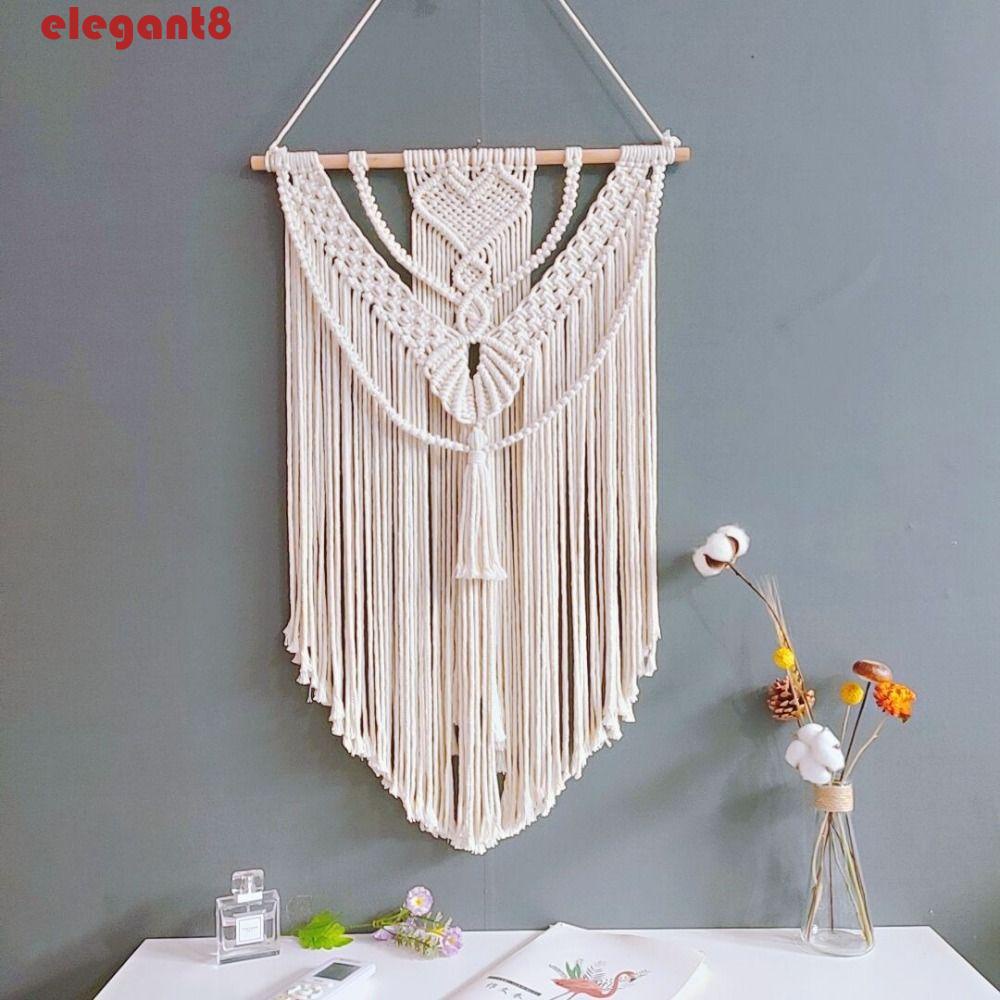 Phụ Kiện Treo Tường Trang Trí Phòng Ngủ / Phông Nền Tv Đính Tua Rua Sáng Tạo|Dây Chuyền Mặt Trái Tim Phong Cách Bohemian