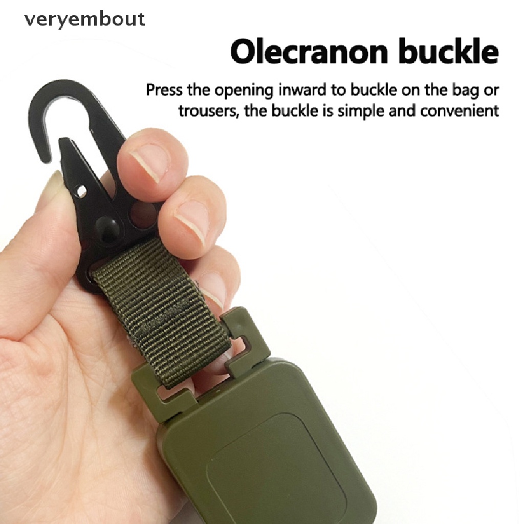 Móc Khóa Dây Thép Chất Lượng Cao Đa Năng Có Thể Thu Gọn Dùng Khi Câu Cá / Leo Núi