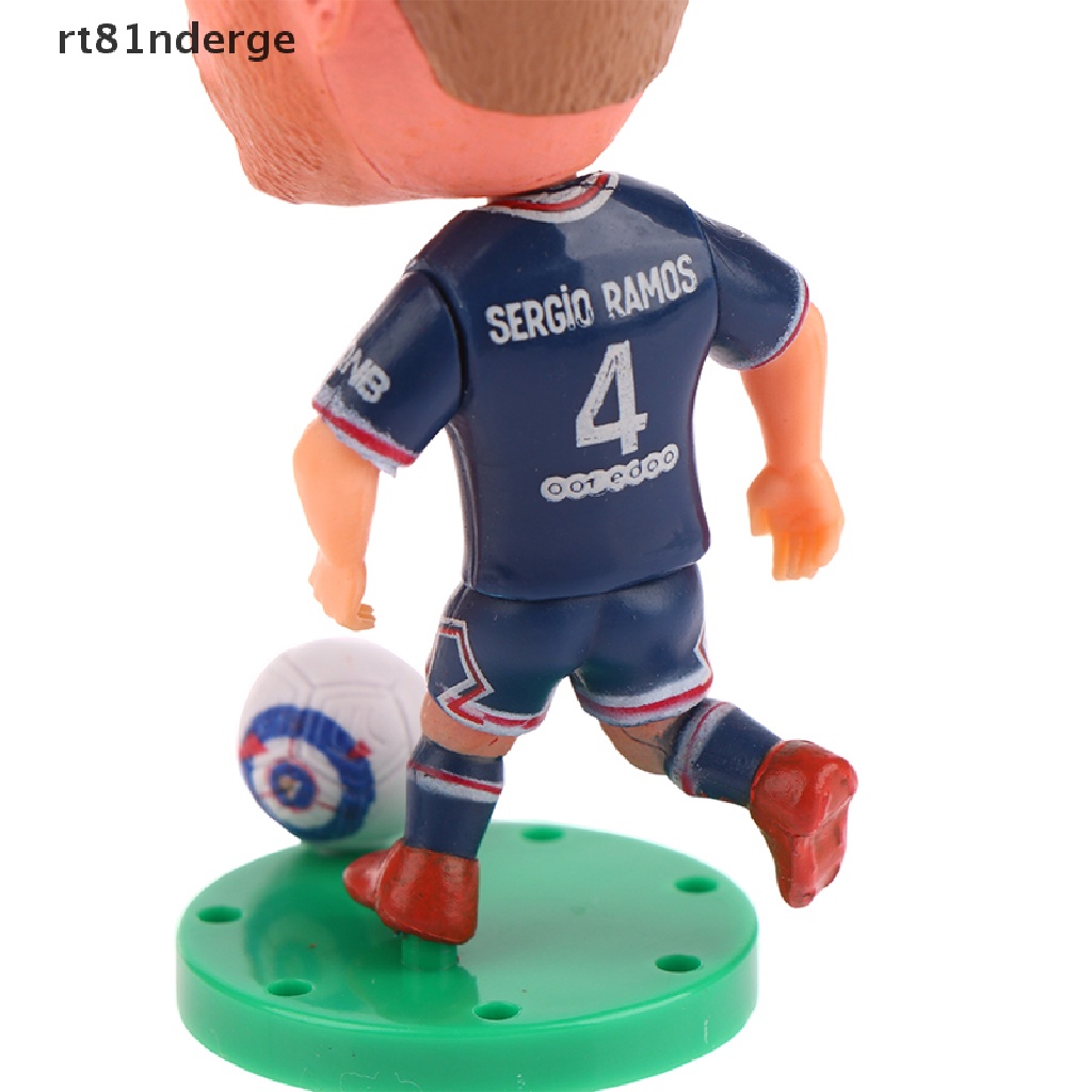 Đồ trang trí Cầu Thủ Bóng Đá Messi Neymar Mbappe Ronaldo 6.6cm Bằng PVC