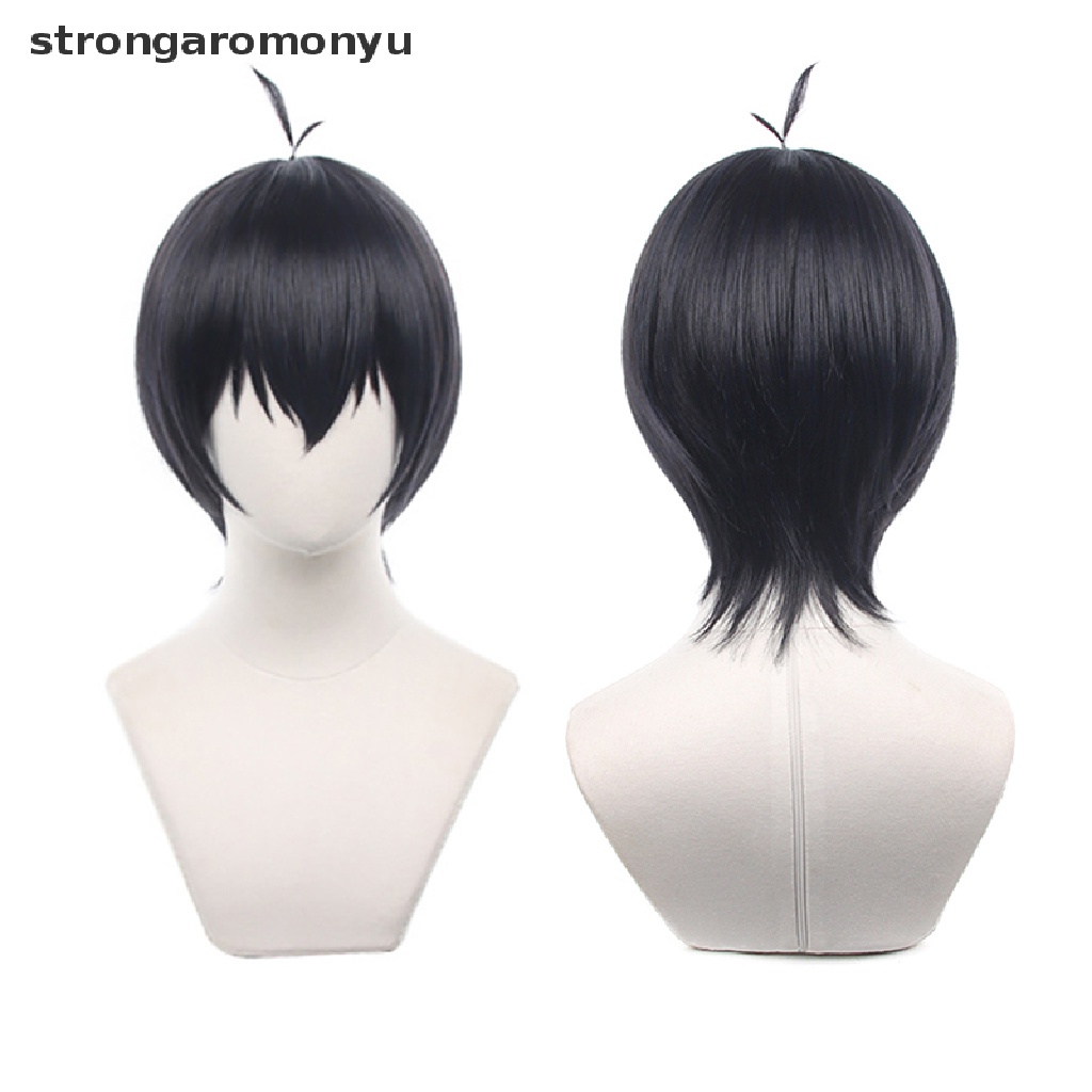 Bộ Tóc Giả Ngắn Màu Đen Bằng Sợi Tổng Hợp Kháng Nhiệt Hóa Trang Nhân Vật Isagi Yoichi