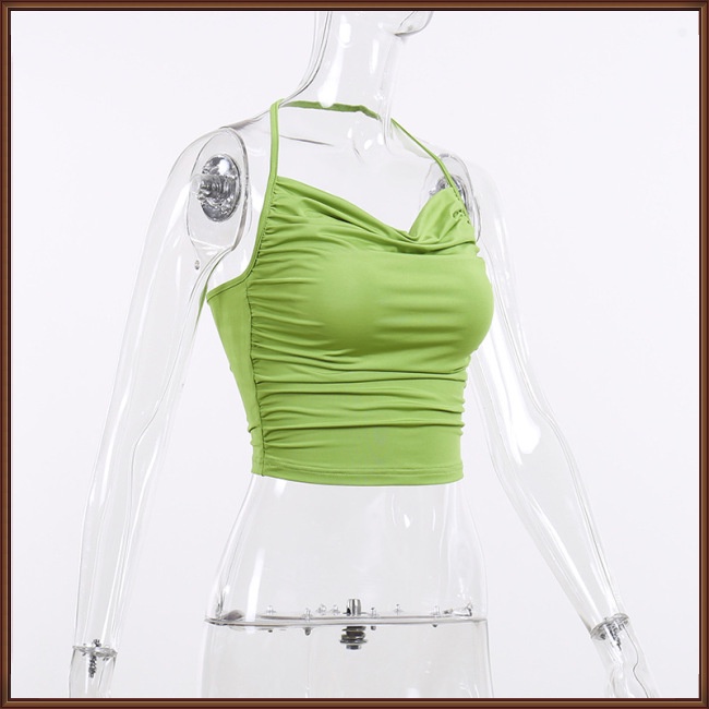 Áo Tank Top Hai Dây Cổ Chữ V Màu Trơn Dáng Ôm Thời Trang Quyến Rũ Cho Nữ