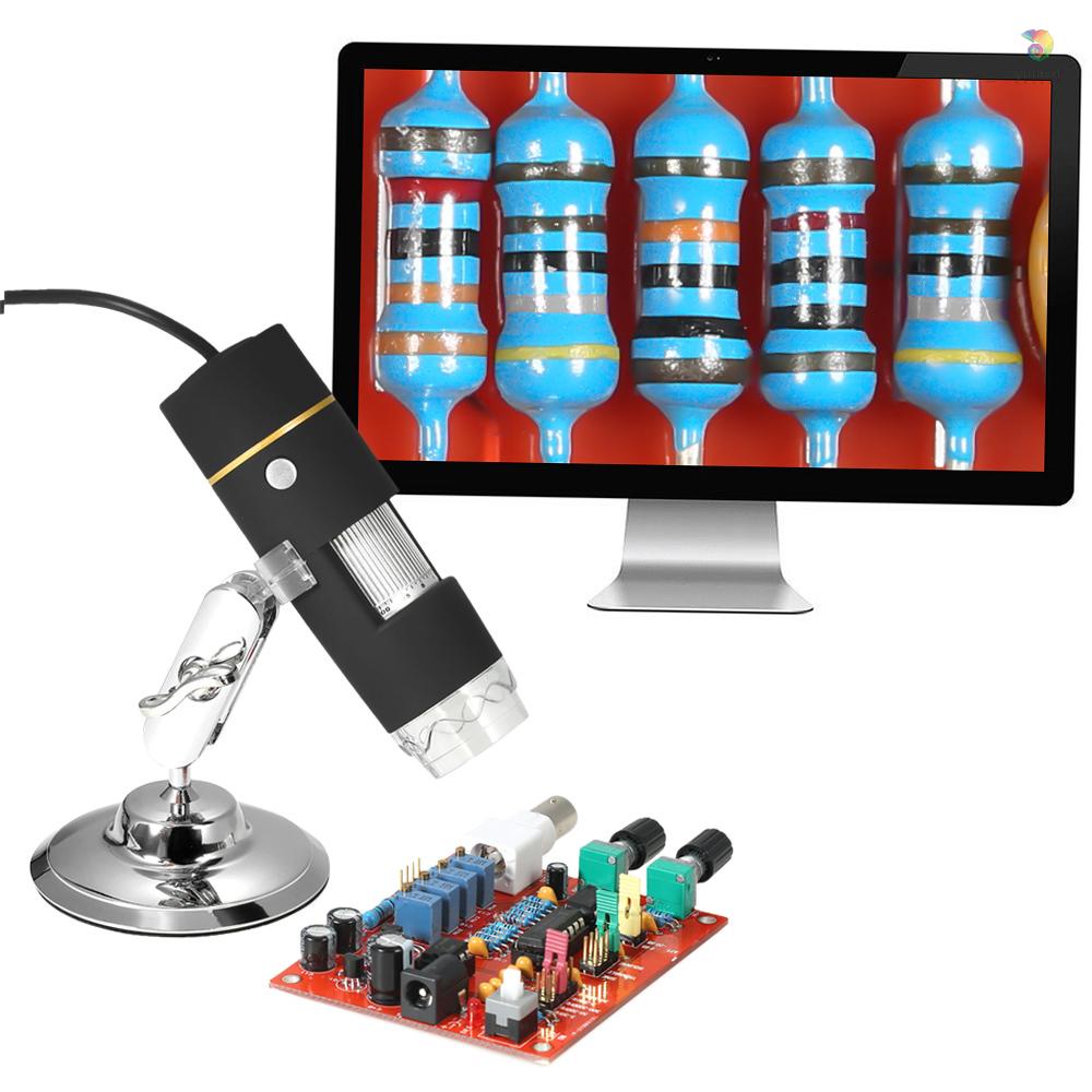 Kính Hiển Vi Kỹ Thuật Số 1000X USB Phóng Đại 8 Đèn LED Có Chức Năng OTG Có Giá Đỡ