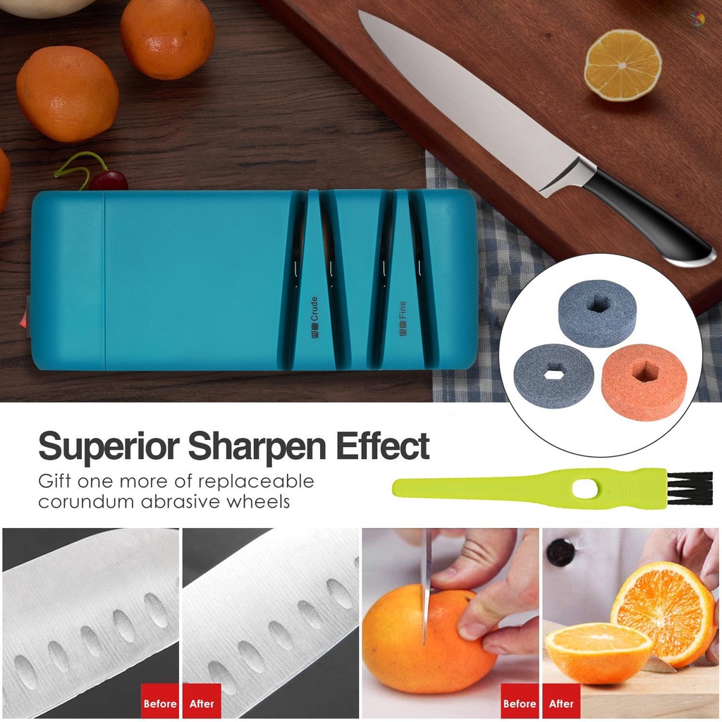 Dụng Cụ Mài Dao Điện Tử Chuyên Nghiệp Với 3 Lưỡi Mài Thay Thế