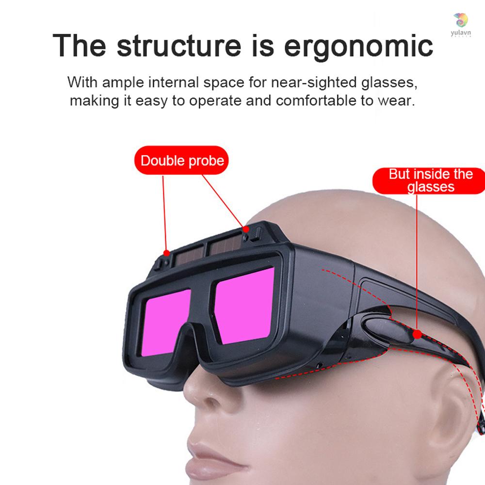 Kính Bảo Hộ Chống Lóa Màu Sắc Thay Đổi Chuyên Dụng Cho Thợ Hàn Argon Arc