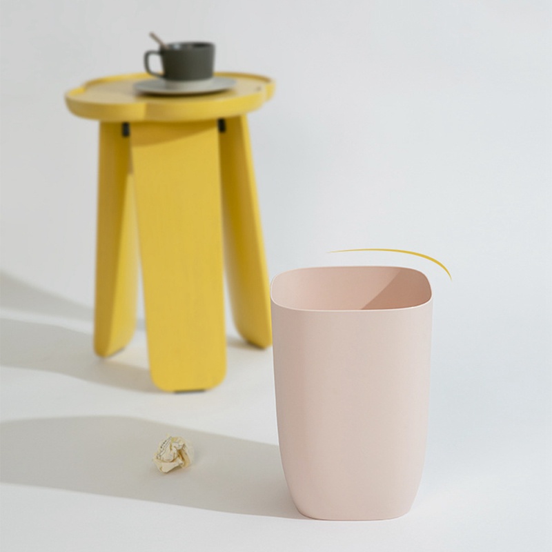 Thùng Đựng Rác Nhỏ Bằng Nhựa Màu Hồng Hiện Đại Cho Nhà Tắm / Phòng Khách / Phòng Ngủ