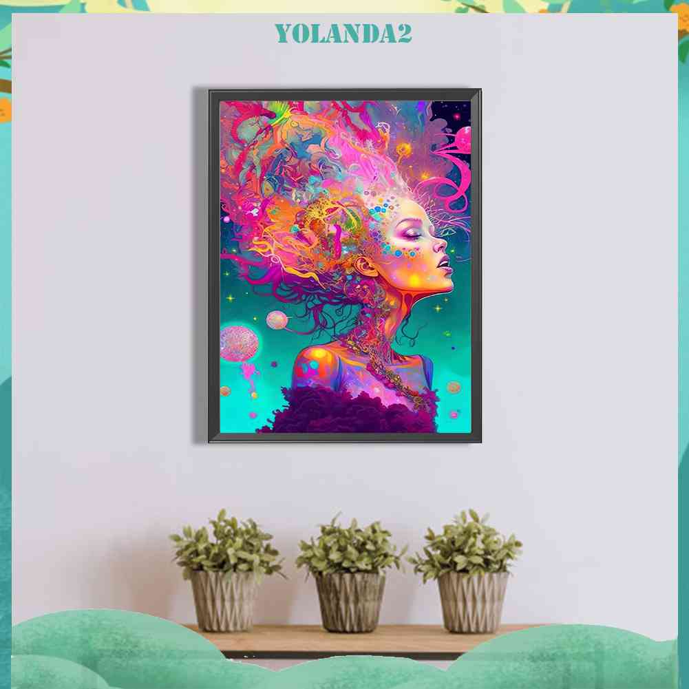 Tranh Đính Đá Kim Cương Toàn Bộ 5D DIY Hình Vẽ Nữ Thần Trang Trí Nhà Cửa