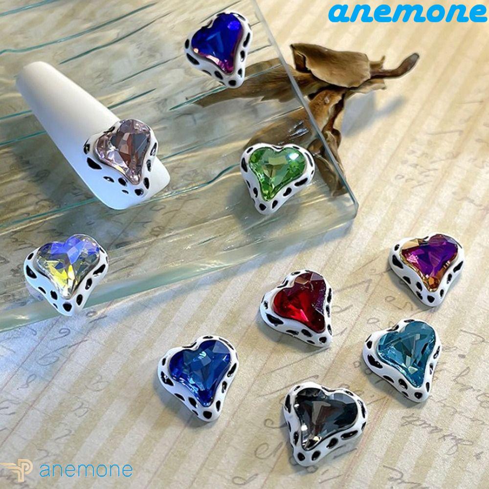 Phụ Kiện Trang Trí Móng Tay Hình Trái Tim Xinh Xắn|Bộ 10 Miếng Dán Hình Trái Tim Nhiều Màu Sắc Lấp Lánh Thời Trang|Phụ Kiện Trang Trí Móng Tay Hình Móng Tay Độc Đáo