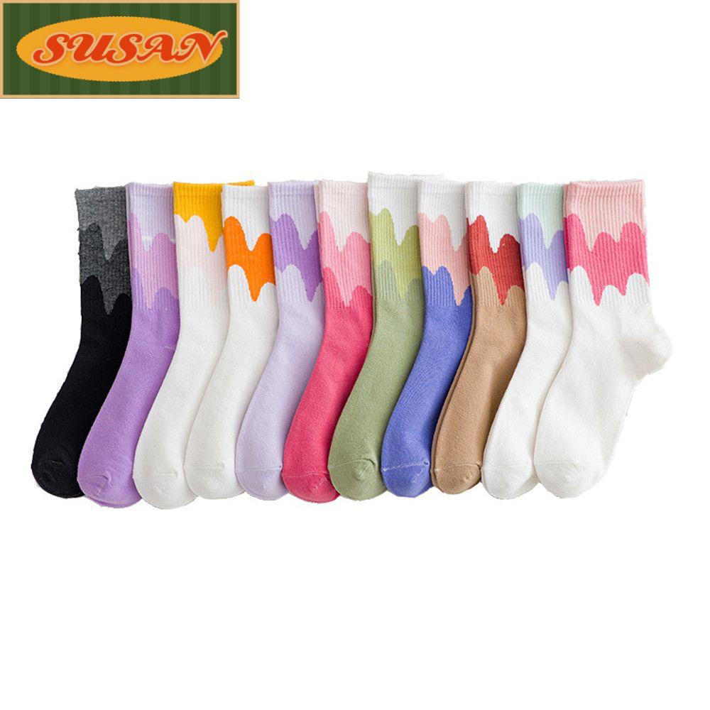 Tất Cầu Vồng Phong Cách Hip hop Đường Phố Sáng Tạo