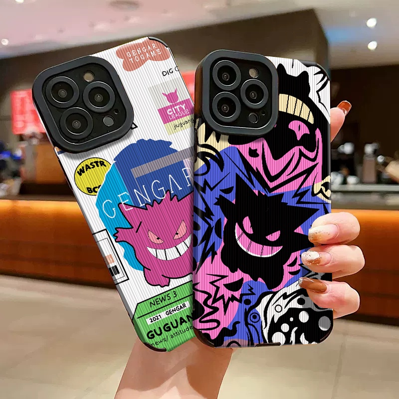 Ốp Điện Thoại Da Silicon Mềm Dáng Vuông Hình anime Cho iPhone 11 12 13 14 pro Max Xs Max Xr X 7 8 Plus