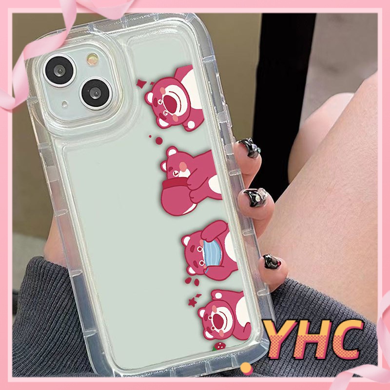 Ốp lưng iphone Túi khí gấu dâu tây hoạt hình vỏ mềm chống rơi trong suốt Cho Iphone 6 / 6S / 6splus / se / 7 / 7plus / 8 / 8plus / X / xs / xsmax / 11 / 12 / 13 / 14 / Plus / pro / pro max-721