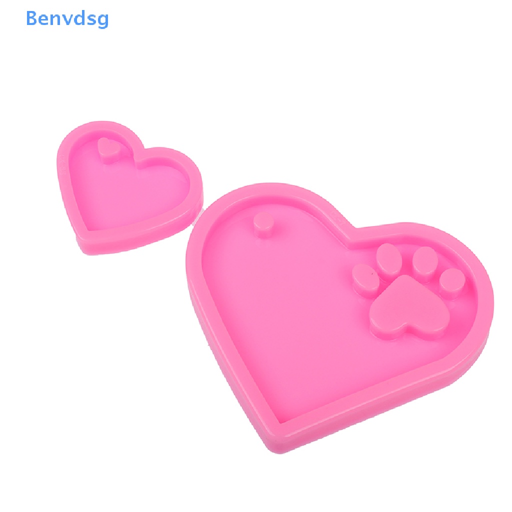 Khuôn silicone Hình Trái Tim Làm Móc Khóa DIY