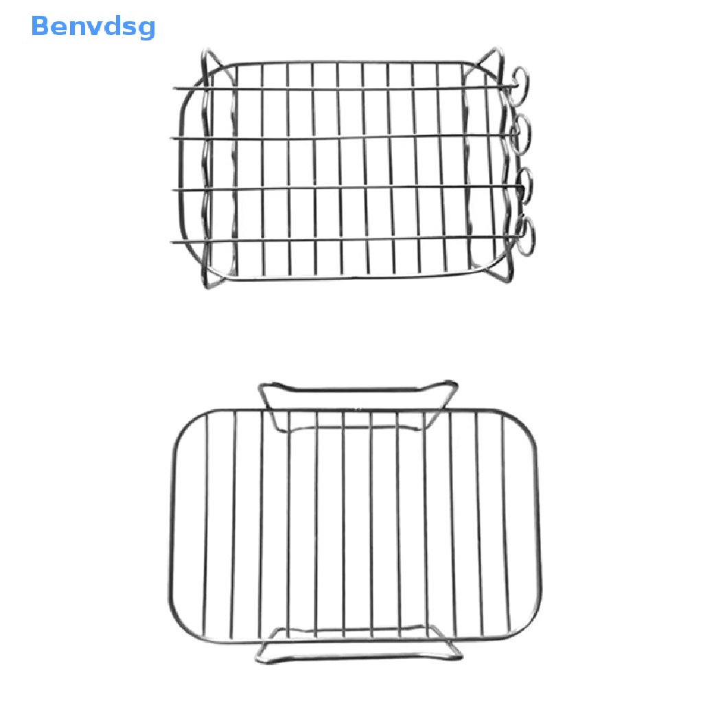 1 Vỉ Nướng Hai Tầng Hình Chữ Nhật Bằng Thép Không Gỉ
