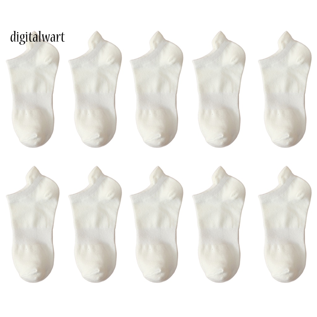 Kỹ Thuật Số| Bộ 5 Đôi Vớ Cotton Chống Trượt Thoáng Khí Màu Sắc Đơn Giản