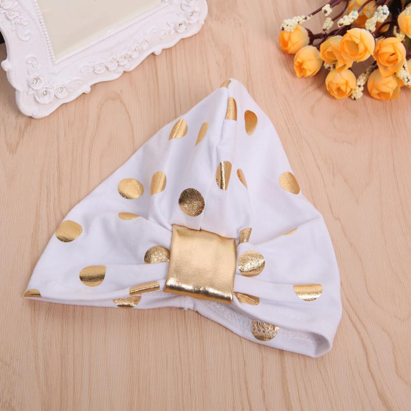 Mũ Beanie Cotton Mềm Mại Phong Cách Turban Dành Cho Bé Gái