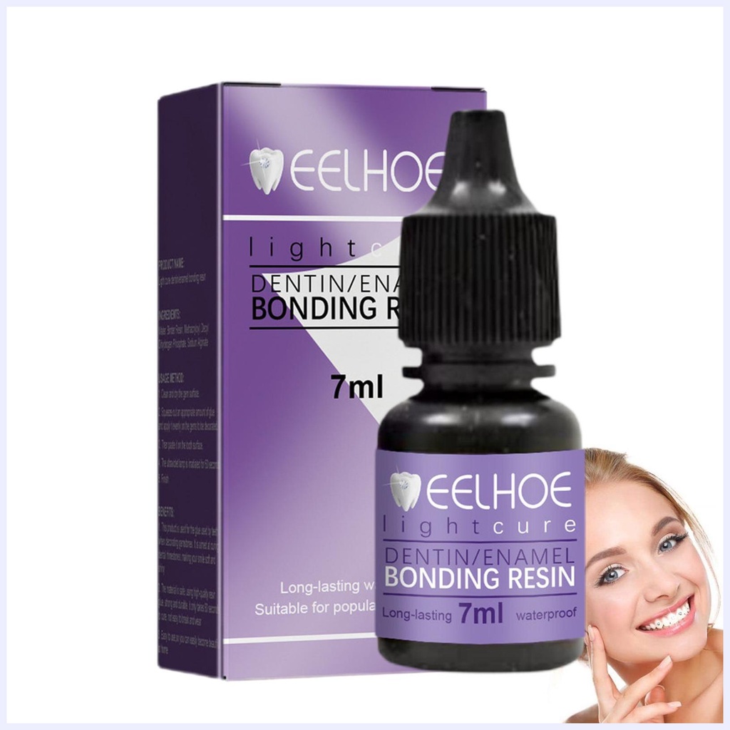 Keo dán răng đá quý Keo trang trí răng đá quý Keo dán răng tự làm chuyên nghiệp 7ml Keo dán trang sức răng đá quý để sử dụng tự làm, làm cứng răng bằng tia cực tím