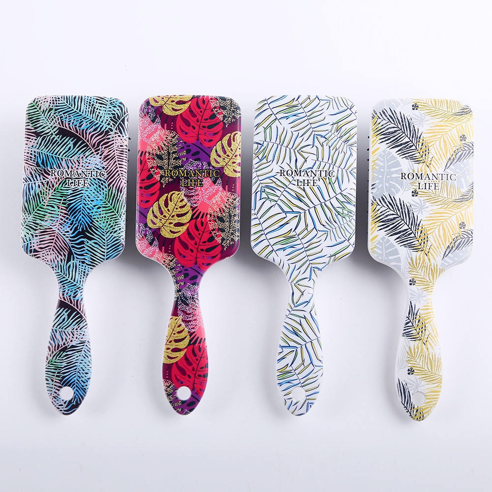 [Hàng Có Sẵn!!]Lược Chải Tóc Dạng Túi Khí Hình Vuông Họa Tiết Rằn Ri Mát Xa Da Đầu Mịn Màng Làm Quà Tặng Cho Trẻ Em