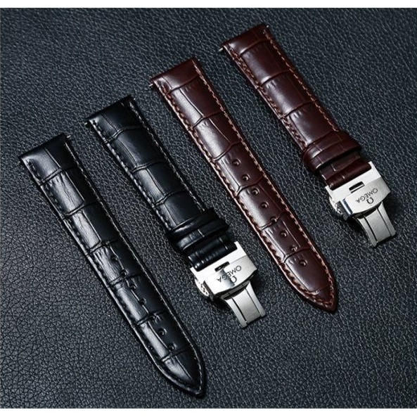 Omega Đồng Hồ Dây Da Thật Mặt Thép Chính Hãng Omega Họa Tiết Bướm Bay Haima Super Master Cho Nam Và Nữ
