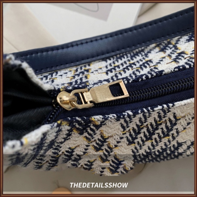 Túi Xách Da Đeo Dưới Cánh Tay Họa Tiết Kẻ Sọc Thời Trang Cho Nữ