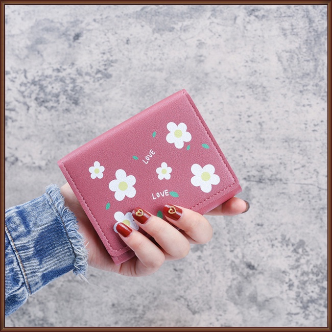 Ví Da Gập 3 In Họa Tiết Nhiều Màu Sắc Thời Trang Thoải Mái Cho Nữ