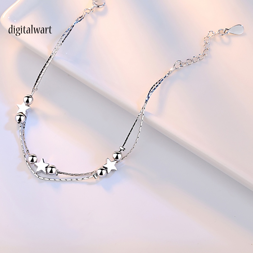 Kỹ Thuật Số| Vòng Tay Chuỗi Hạt Mặt Hình Ngôi Sao / Trái Tim Thời Trang Cho Nữ