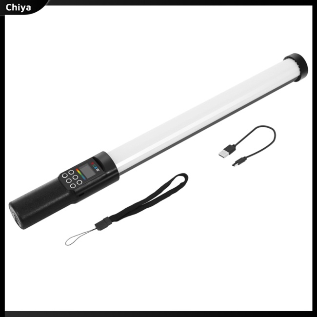 Gậy Chụp Ảnh Có Đèn Led Rgb Nhiều Màu Sắc Tùy Chỉnh Nhiệt Độ Kèm Sạc Tiện Dụng