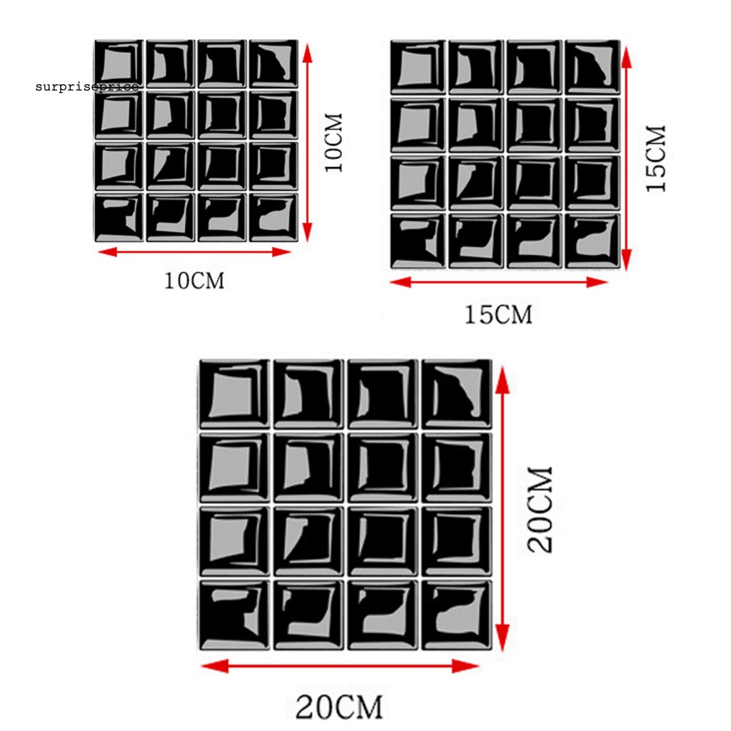 Bộ 10 Miếng Dán Tường 3D Bằng PVC Chống Nước Dùng Trang Trí Nhà Cửa