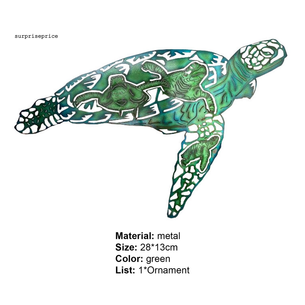 Phụ Kiện Treo Tường Trang Trí Hình Rùa Biển Bằng Kim Loại Chống Biến Dạng