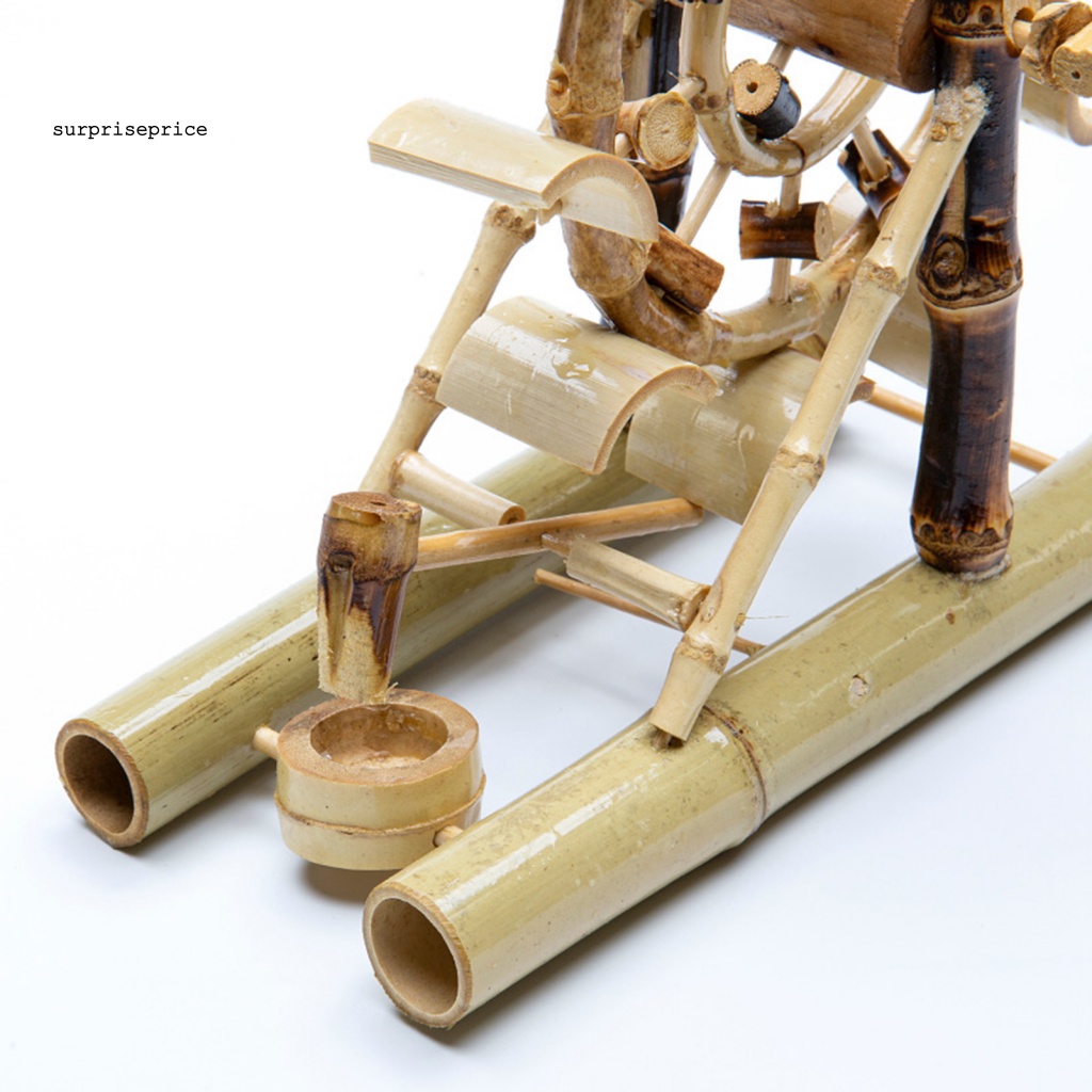 Mô Hình Bánh Xe Nước Bằng Tre Đan DIY Hiện Đại Trang Trí Kệ