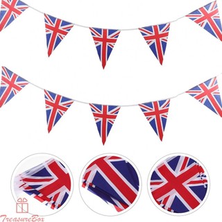 8M 25Flags String Flag Banner Fabric Flags Union Jack Platinum Party UK