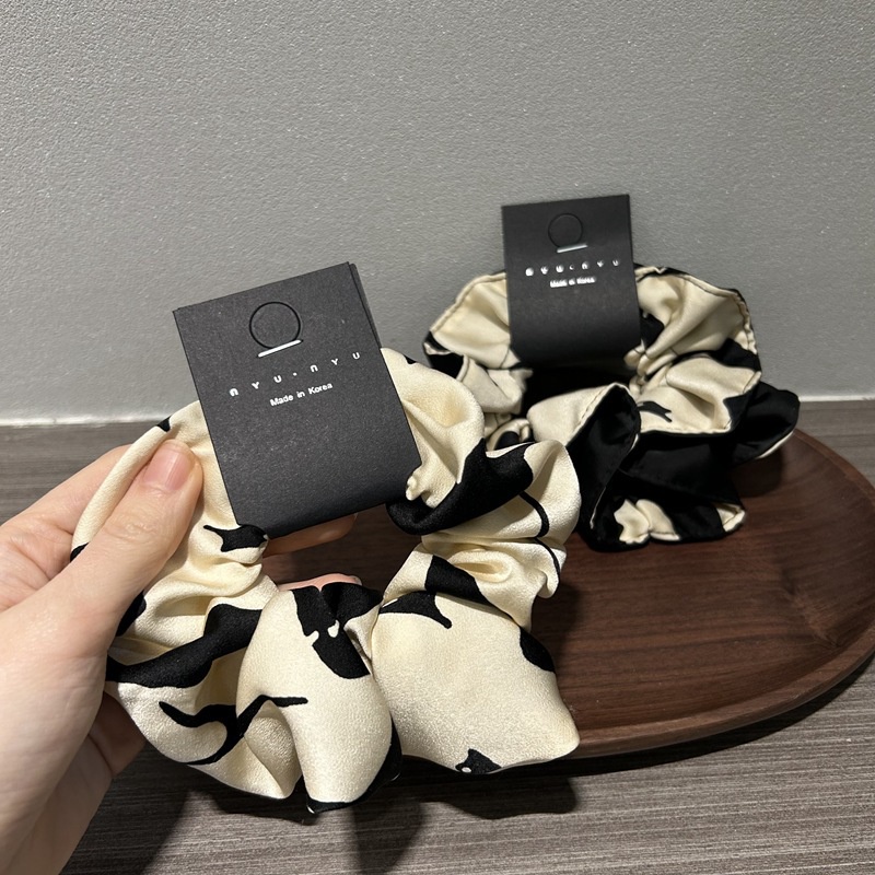 Dây Buộc Tóc Cao Su Satin Họa Tiết Ngựa Vằn Phong Cách Hàn Quốc Đơn Giản Dành Cho Nữ