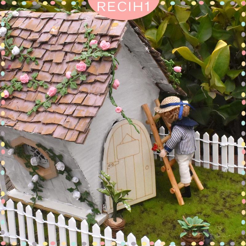 Thang Gỗ Mini Tỉ Lệ 1: 12 Dùng Trang Trí Sân Vườn 1 / 12