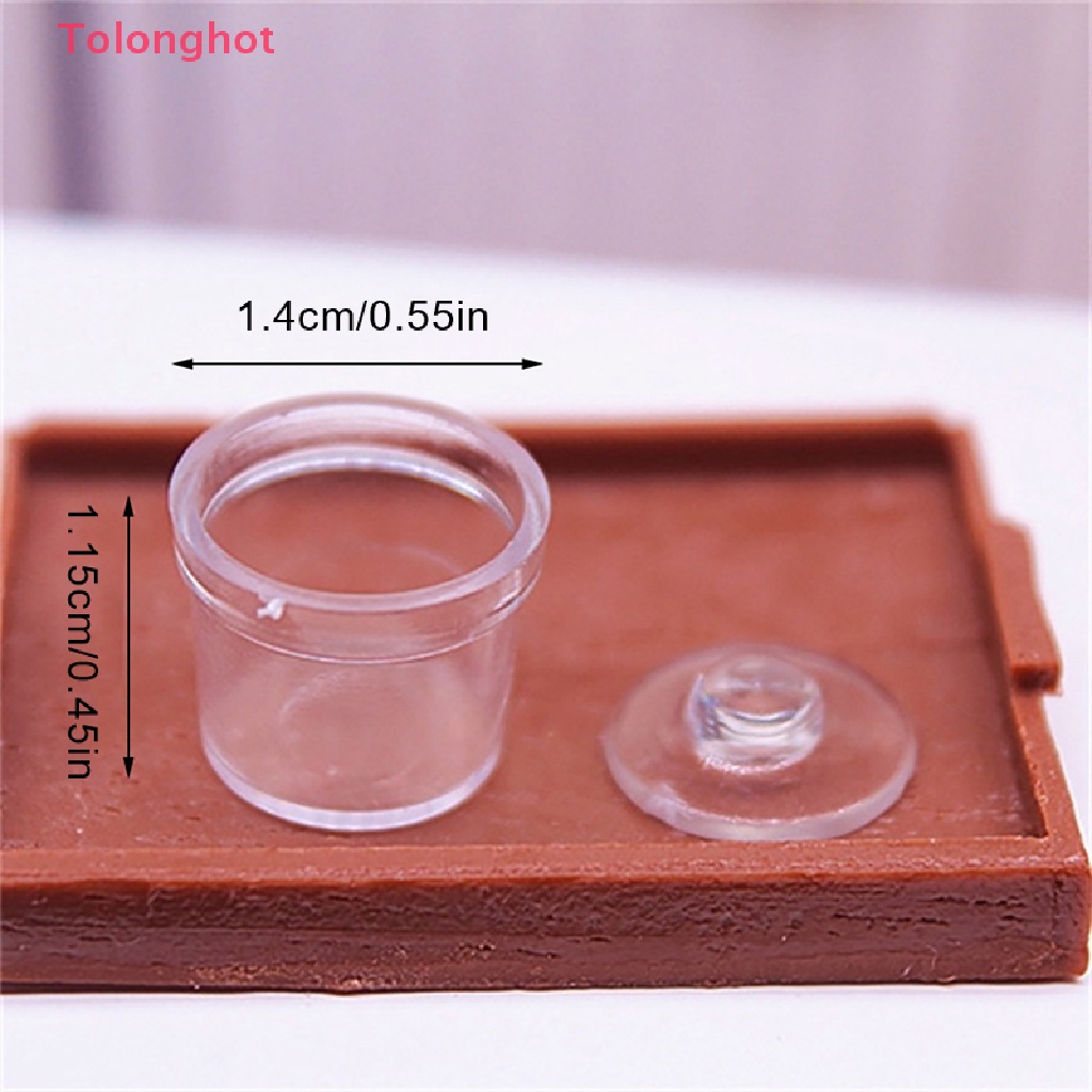 Bộ 2 Hũ Đựng Gia Vị Mini Tỉ Lệ 1: 12 Dùng Trang Trí Nhà Búp Bê