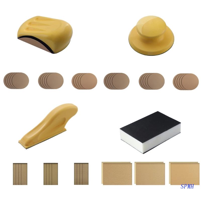 Khối Chà Nhám Đánh Bóng Cầm Tay Bằng Xốp PU Cho Đĩa Vòng Móc