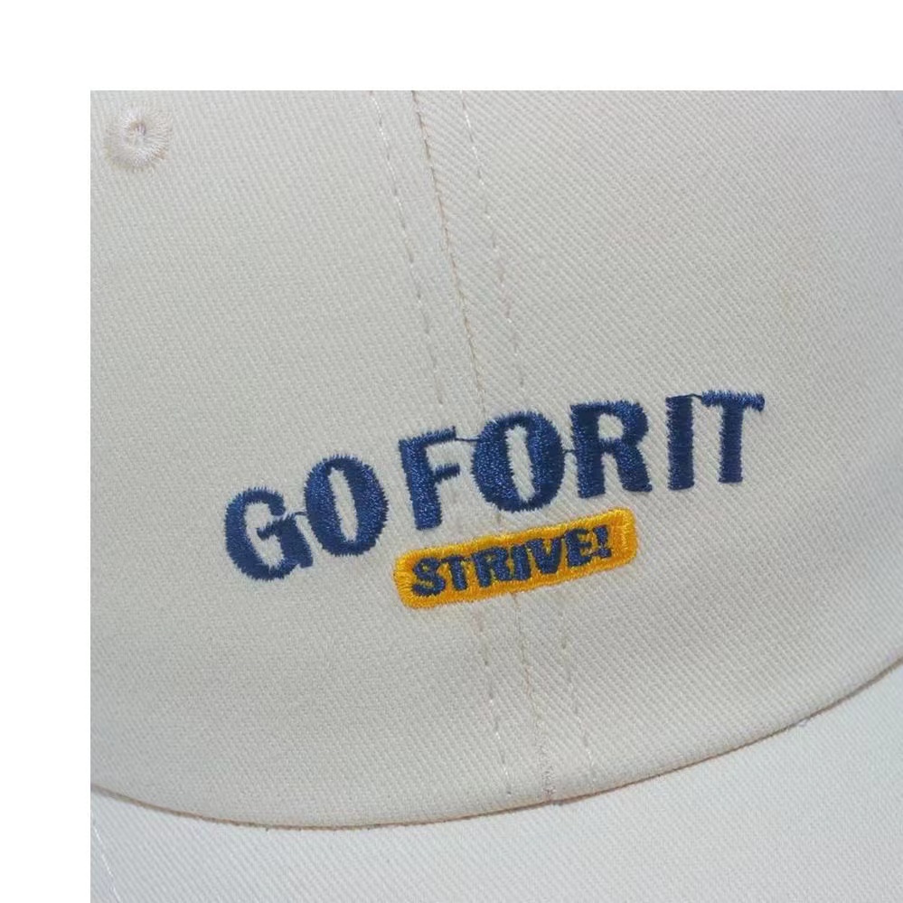 Mũ lưỡi trai THE CAPAL mềm thêu chữ GOFORIT đơn giản thời trang cho nữ