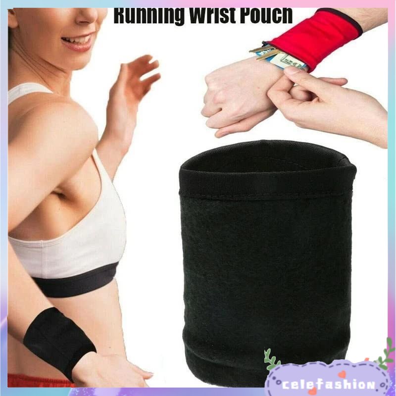 Ví Đựng Tiền Xu Đeo Cổ Tay Mini Có Khóa Kéo An Toàn Cho Nam Nữ Khi Chạy Bộ / Tập Gym / Chạy Bộ / Đạp Xe