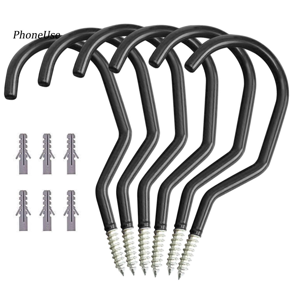 Bộ 6 Móc Treo Xe Đạp Gắn Tường Bằng Da PU