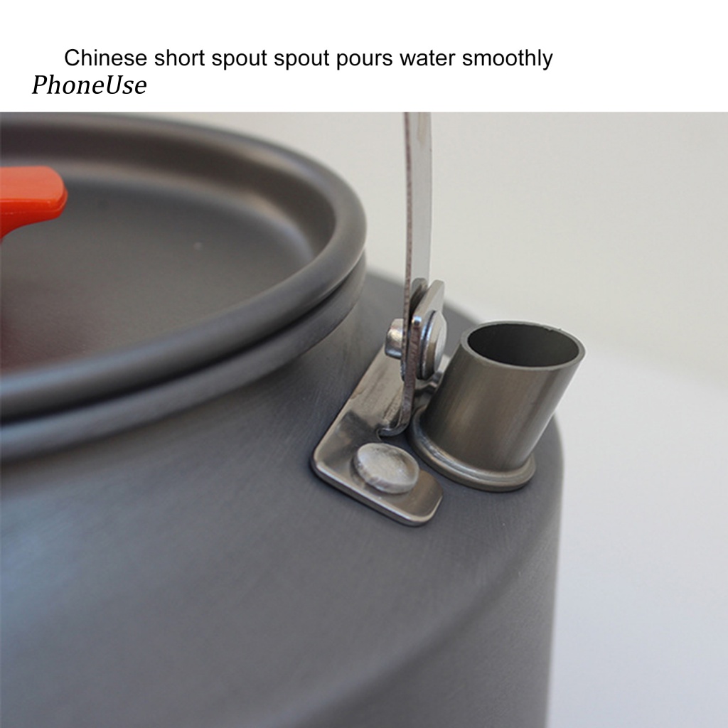 Ấm Đun Nước Dung Tích Lớn 2.2L Bằng Hợp Kim Nhôm PU Chống Mòn Tiện Dụng Mang Theo Du Lịch Cắm Trại