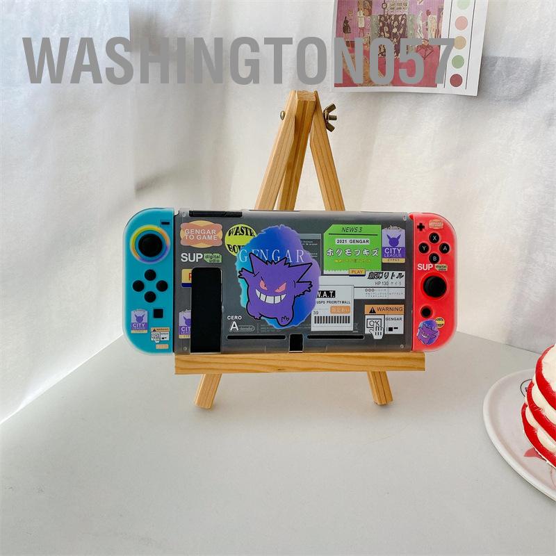 Washington057 Vỏ bảo vệ trò chơi hoạt hình trong mờ Split cho Switch