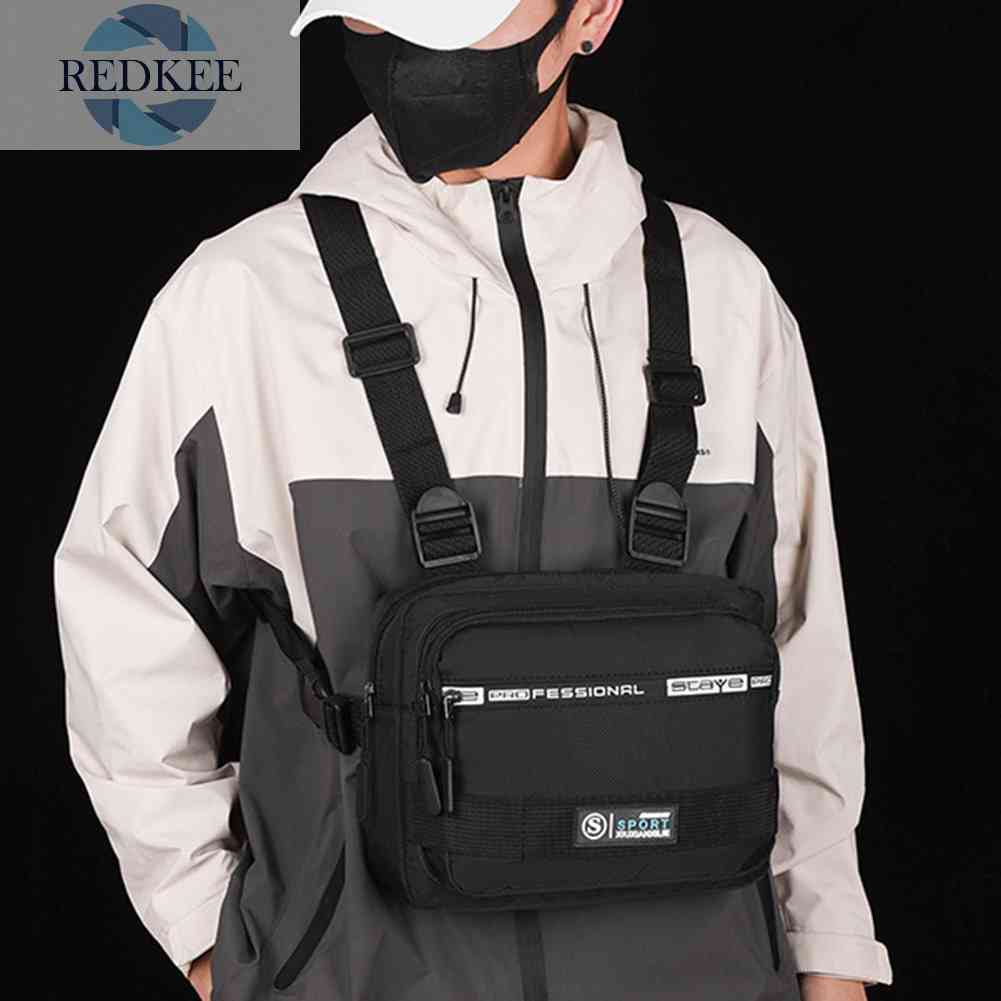 Túi Đeo Chéo Ngực Vải Oxford Nhỏ Gọn Có Thể Điều Chỉnh Thời Trang Cho Nam