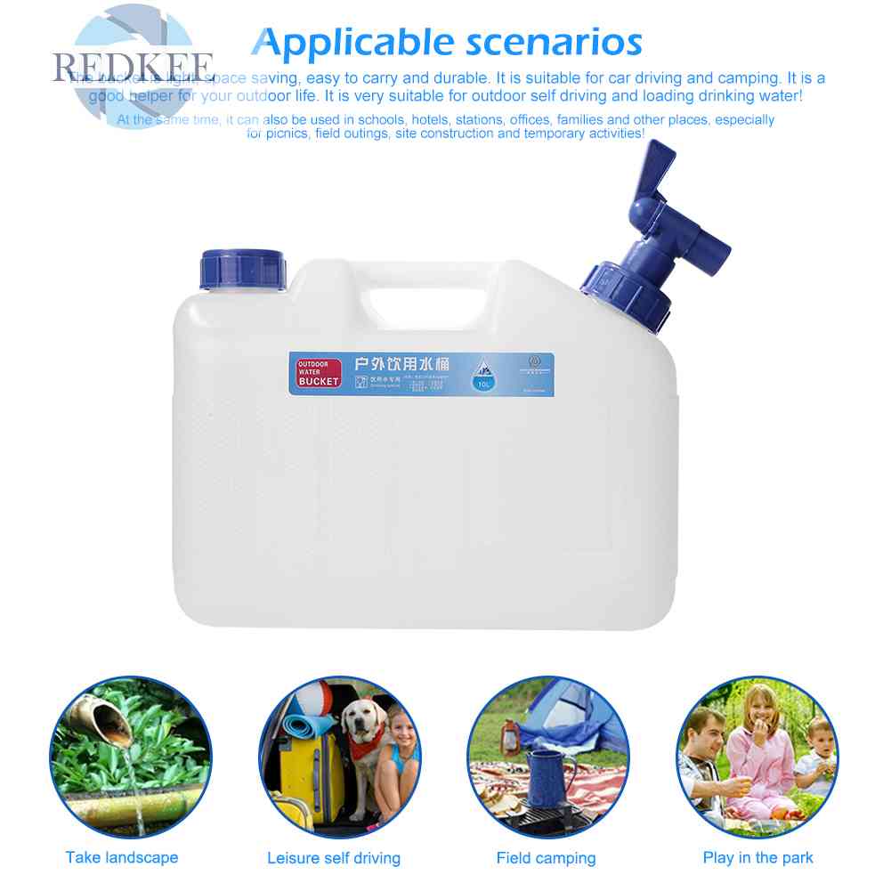 Bình Đựng Nước 15L Kèm Vòi Tiện Dụng Cho Hoạt Động Ngoài Trời Kèm 2 Tay Cầm