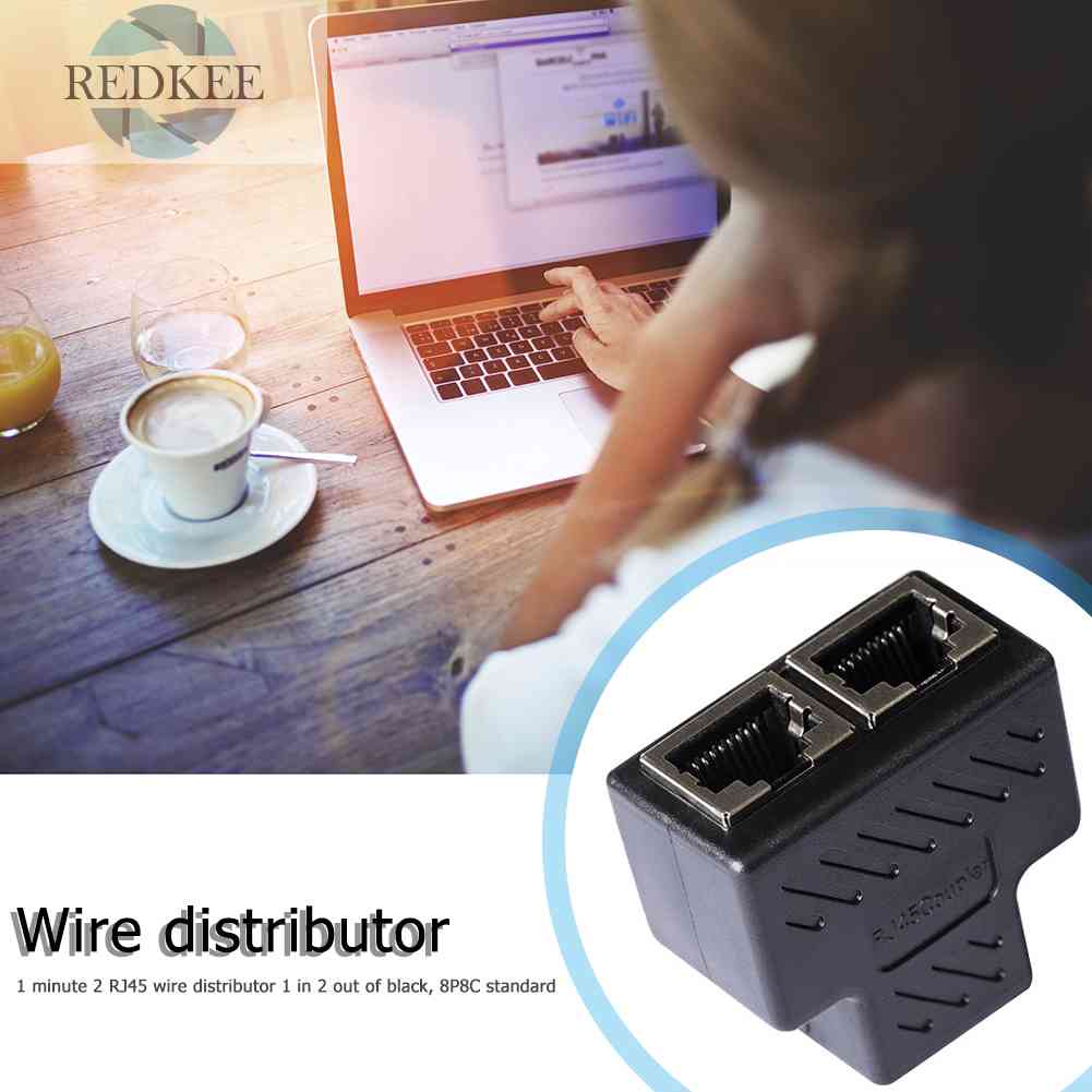 Dây Cáp Kết Nối Mạng LAN Ethernet RJ45 1 Đến 2 Màu Đen
