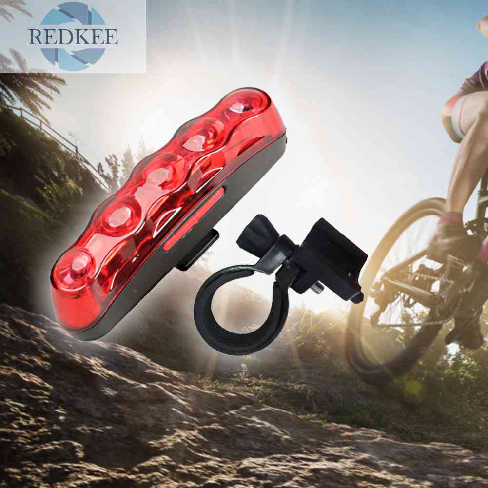 Đèn Led 5 Bóng Gắn Sau Xe Đạp Chống Nước Chống Sốc LPE7