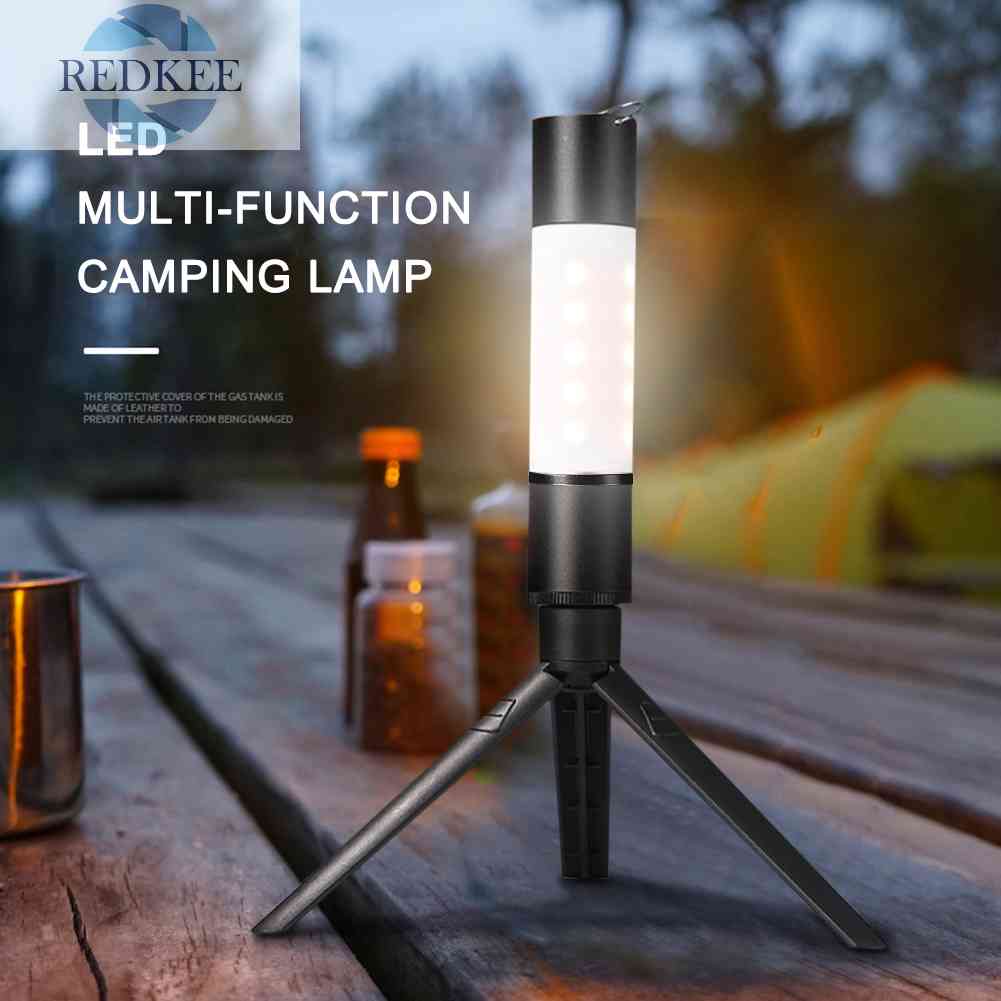 Đèn Pin Sạc Pin Kèm Tripod Chuyên Dụng Cho Đi Cắm Trại / Câu Cá