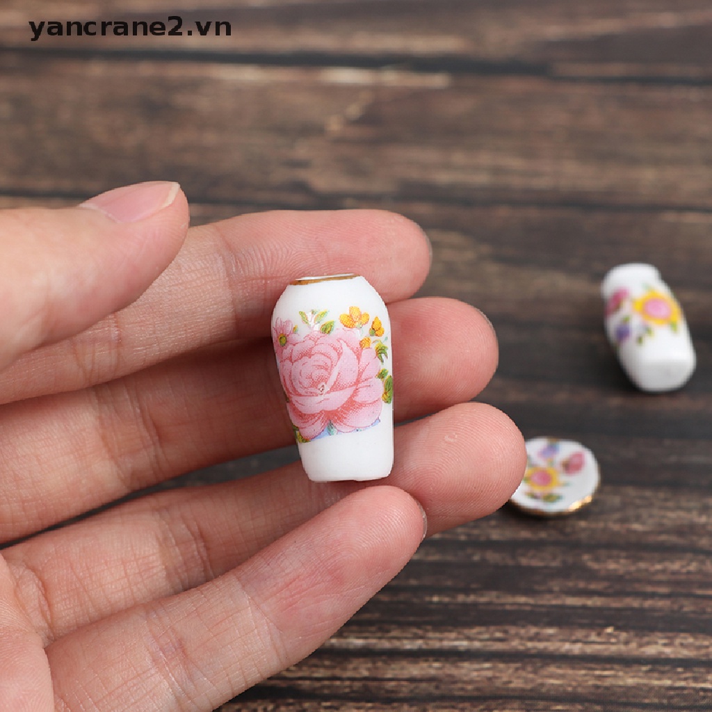 Set 7 Bình Hoa Sứ Mini 1: 12 Dành Cho Nhà Búp Bê {yancrane2.vn}