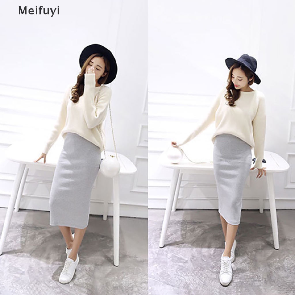 Chân Váy Bút Chì Dệt Kim Ôm Dáng Xẻ Tà Quyến Rũ Thời Trang 2023 Cho Nữ