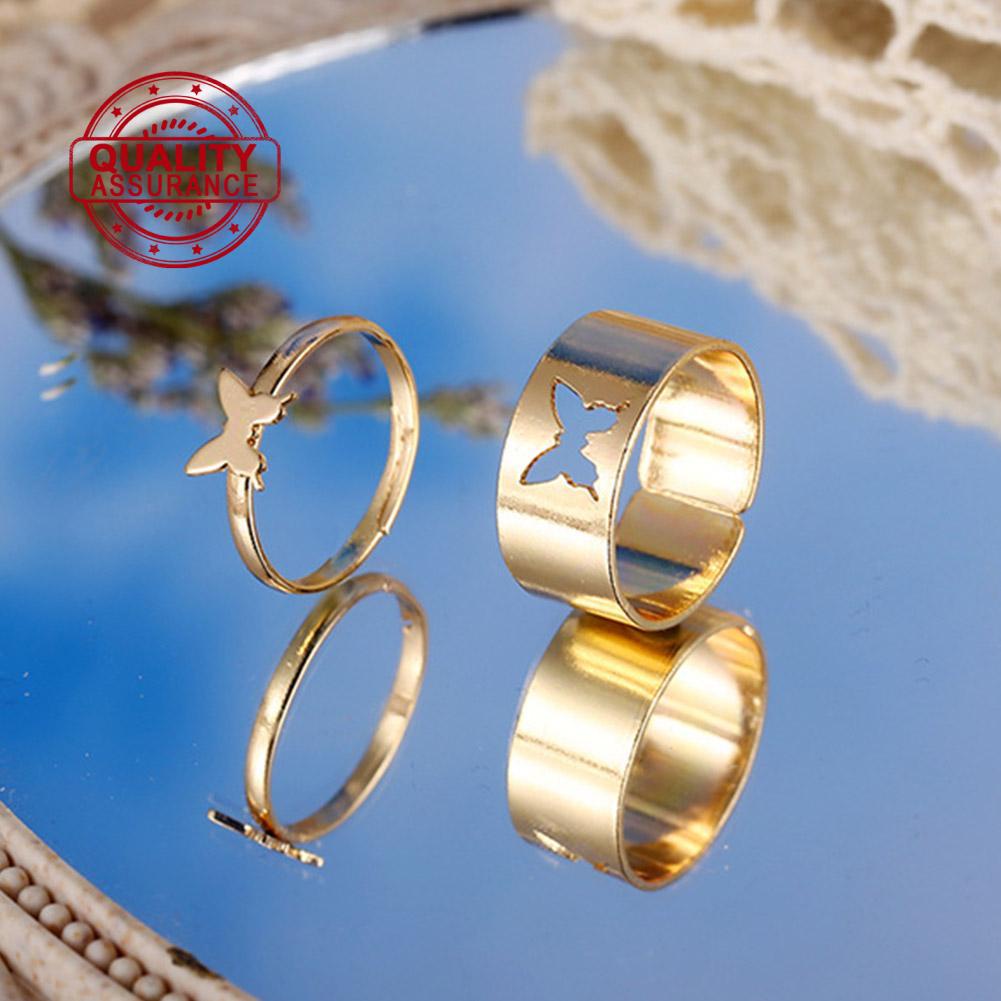 Nhẫn Tình Bạn Hình Bướm Cổ Điển W0Q0